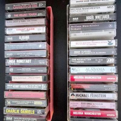 Assorted Rock And Classic Cassettes In Plastic Boxes 