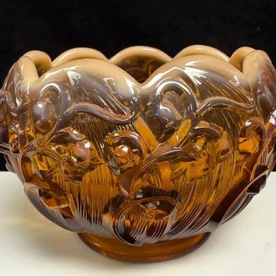 Fenton Cameo Opalescent Lily of the Valley Rose Bowl
