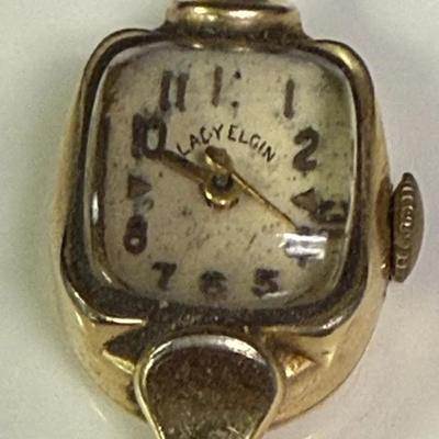 Vintage 1951 14k gold Lady Elgin watch