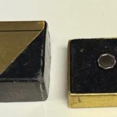 Krementz Art Deco Gold Filled & Smoke Mother of Pearl Tuxedo Shirt Studs