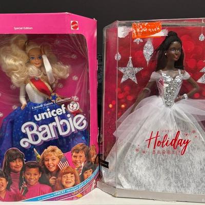 1989 UNICEF Barbie 2021 Holiday Barbie
