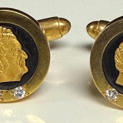 10k 25 Years of Service John Deere Cufflinks