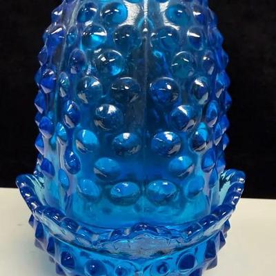 Fenton Blue Hobnail Fairy Lamp