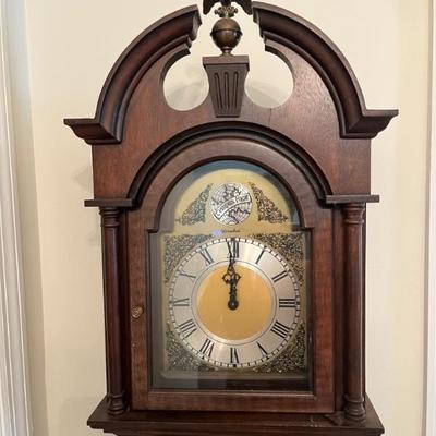 Sale Photo Thumbnail #38: $200 Herschede Tempus Fugit grandfather clock, 74" tall