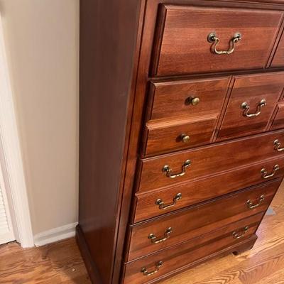 Sale Photo Thumbnail #25: $150 Vaughan-Bassett solid wood dresser; 54 1/4 inches high by 38 1/4 inches wide by 18 1/2 inches deep
