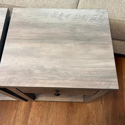 Sale Photo Thumbnail #19: $100 Pair of like new driftwood finish Hillsdale nightstands/end tables; 18 1/2 inches wide by 15 3/4 inch deep by 23 inches high