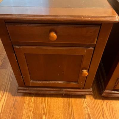 Sale Photo Thumbnail #33: $100 Pair of Hammary by La-Z-Boy wood nightstands/end tables; 20 inches wide by 26 inches deep by 23 inches high each