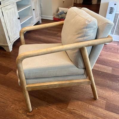 Sale Photo Thumbnail #23: $350 Pair of like new Tufeld Wood Armchairs from Threshold Target brand- 32.5 Inches (H) x 21.75 Inches (W) x 30 Inches (D)