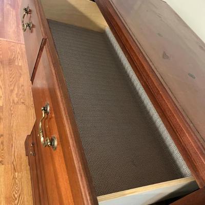 Sale Photo Thumbnail #27: $150 Vaughan-Bassett solid wood dresser; 54 1/4 inches high by 38 1/4 inches wide by 18 1/2 inches deep