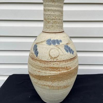 Large Vintage MCM Hand Thrown & Glazed Vase 