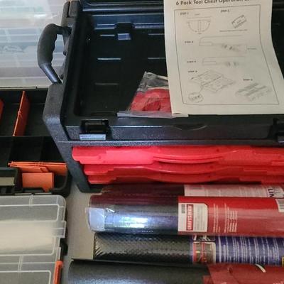 NEW Workforce 6 Pack Tool Chest, Portable HDX Carriers, and Craftsman Drawer Liners. Etc
