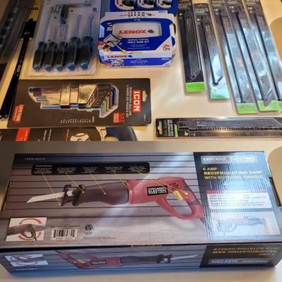 New Chicago Elec Reciprocating Saw & New Misc Tools & Blades