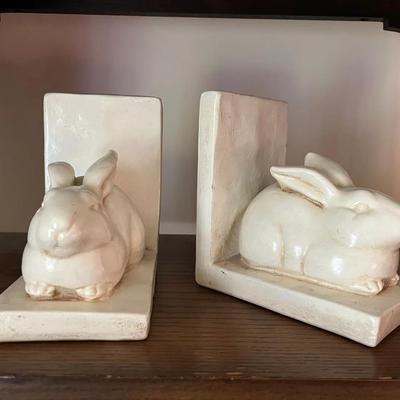 Vintage Lucky Rabbit Bookends 