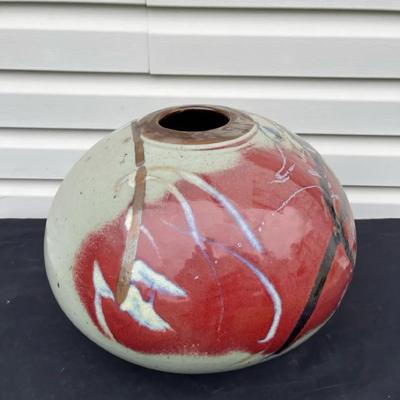 Vintage MCM Hand Thrown, Glazed, & Signed Vase 