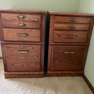 Traditional Oak File Cabinets 