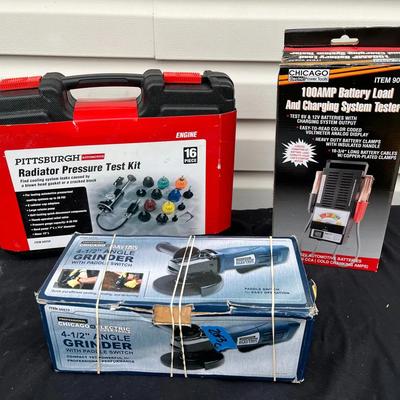 Pittsburgh Automotive 16-piece Radiator Pressure Test Kit, 100 Amp Battery Tester & More 