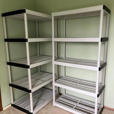 5 Tier Easy Assembly Multi-Purpose Plastic Storage Shelving Units