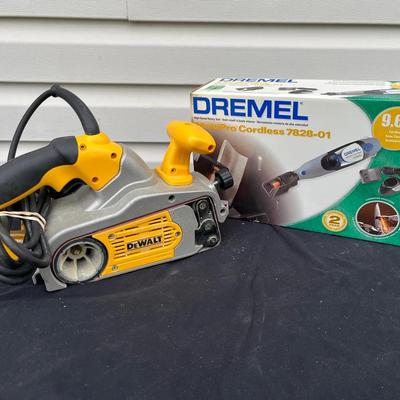 DeWalt DW433 Belt Sander & Dremel 