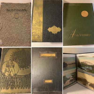 The Austinian - Yearbooks From Class Of 1919 To 1969 With Bintage Postcard Book