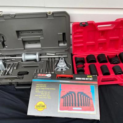 Jumbo H-Style Slide Hammer Puller Set, 12-Piece Jumbo Hex Key Set & Wrenches