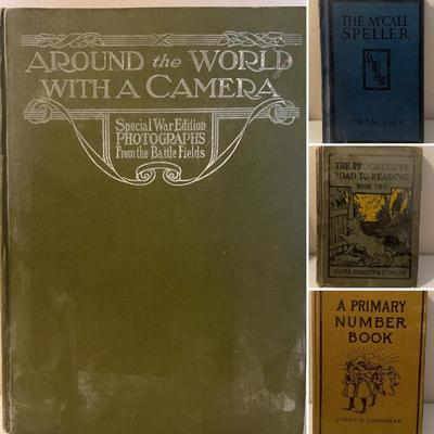 Antique Books - A Primary Number Book, The Progressive Road to Reading, and More