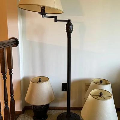Home Floor Lamp & Table Lamps Set 