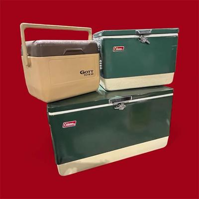 Two Coleman Ice Chests & One Gott Ice Chest