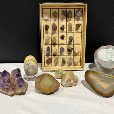 Amethyst Cluster Geode, Agate Geode, Banded Onyx Egg + More