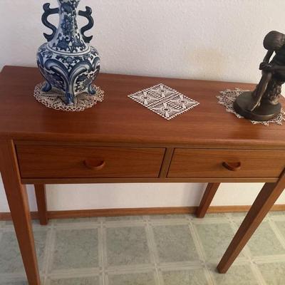 Teak entryway table