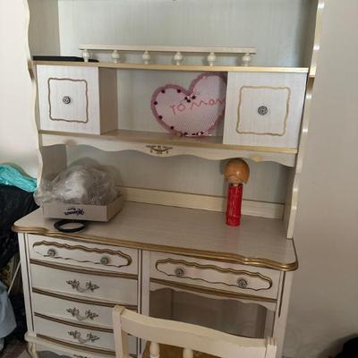 Vintage desk with hutch
