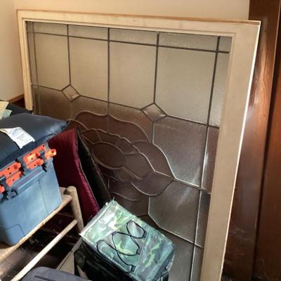 Sale Photo Thumbnail #213: Leaded glass panel