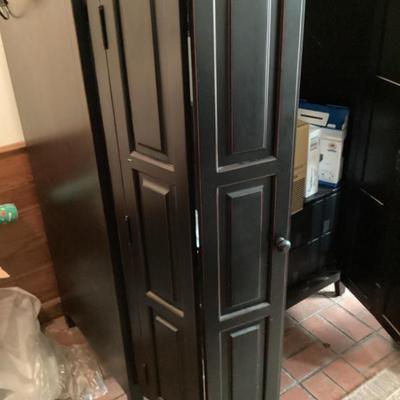 Sale Photo Thumbnail #45: Pier 1 black 2 door cabinet pic 2)