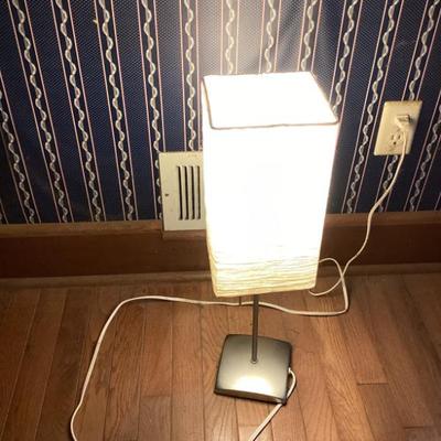 Sale Photo Thumbnail #230: White rectangular accent lamp