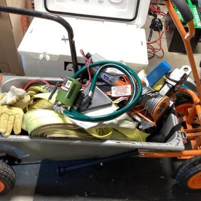 Sale Photo Thumbnail #57: Worx wg050 aerocart 8 in 1 all purpose wheelbarrow yard cart dolly