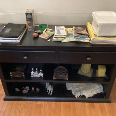 Sale Photo Thumbnail #48: Pottery barn black 2 drawer 2 shelf cabinet