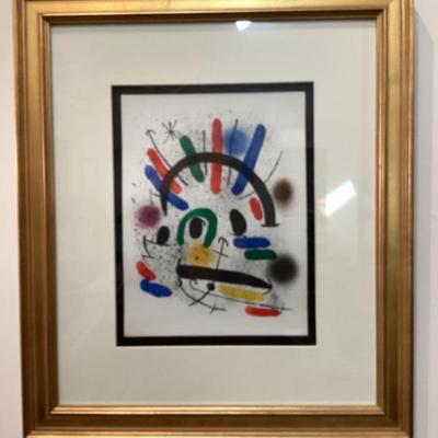 Sale Photo Thumbnail #53: Wall art lithograph by joan miro