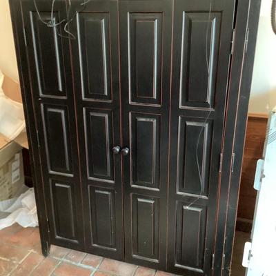 Sale Photo Thumbnail #46: Pier 1 black 2 door cabinet