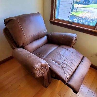 Faux Leather Rocking Recliner