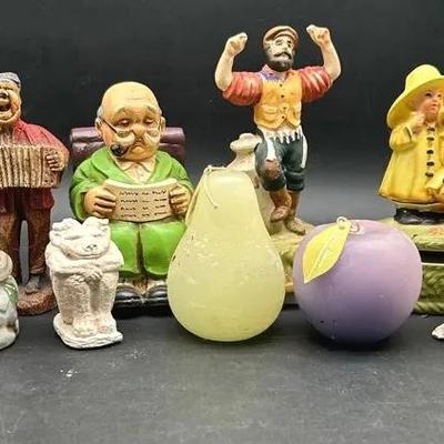 Assorted Figurines and Music Boxes