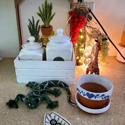 Home Decor Lot including Polish Pottery