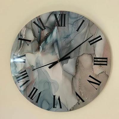 (2) Faux Marble Wall Clocks