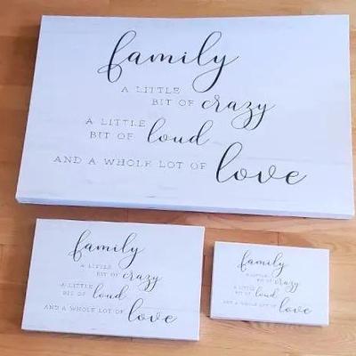 (3) "Family " Wall Canvases 