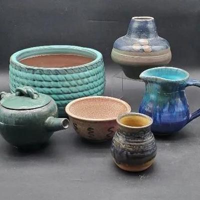 (6) Unique Pottery Pieces 