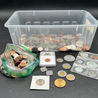 Mystery Lot of US and Foreign Coins