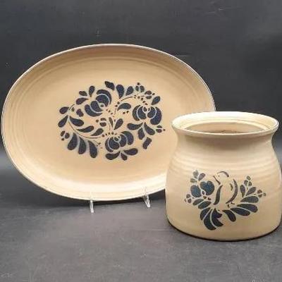 Pfaltzgraff Platter and Crock