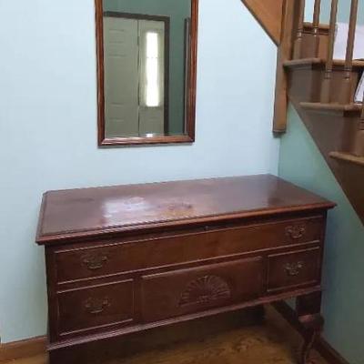 Beautiful Lane Cedar Chest and Mirror 