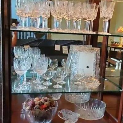 Beautiful Cut Glass Pieces- Includes Lenox Wine Glasses