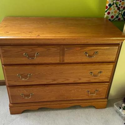 Three Drawer Wooden Dresser 
