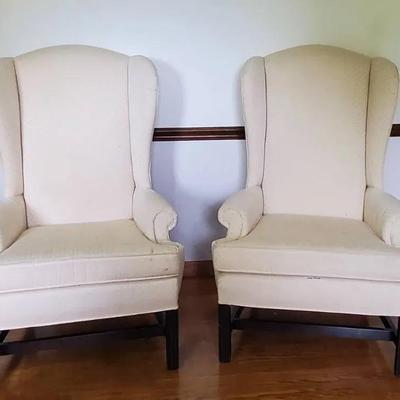 (2) Wing Back Chairs 