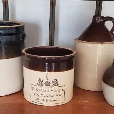 (4) Stone Ware Crocks & Jugs